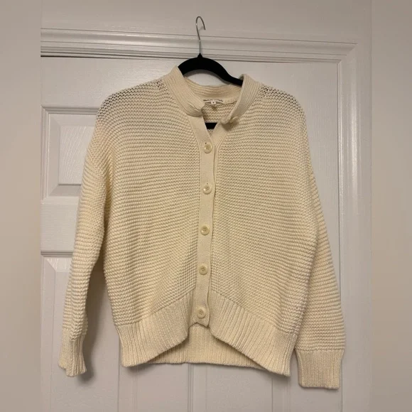 Alex Mill Women’s Button-Front Cardigan Sweater Cream Knit Size Small - Picture 13 of 15